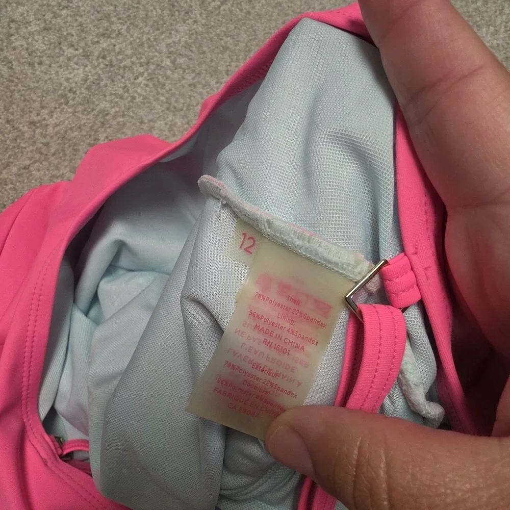 Lilly Pulitzer‎ Azalea One Piece Swimsuit Pink Tropics Sway this Way Sz 12 NWOT